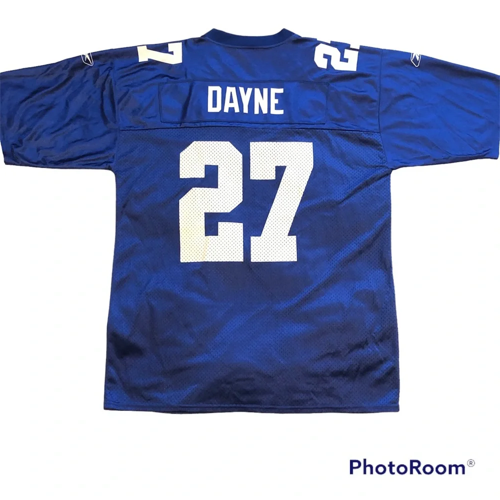 Vintage Reebok NYG Giants NFL Replica Jersey Dayne 27 Blue Men’s Large EUC - Picture 2 of 10